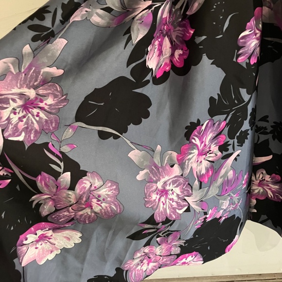 Midnight velvet, dark purple floral dress - Picture 10 of 12